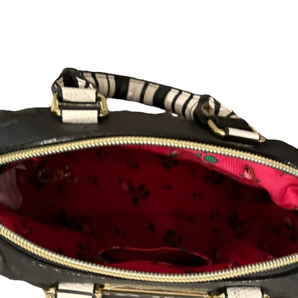 Betsey Johnson Black Quilted Satchel with Dust Bag - Picture 4 of 12